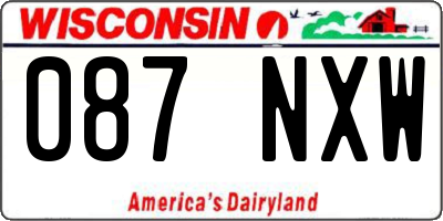 WI license plate 087NXW