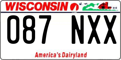 WI license plate 087NXX
