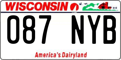 WI license plate 087NYB
