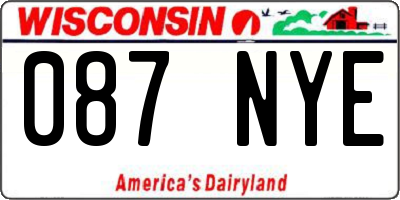 WI license plate 087NYE