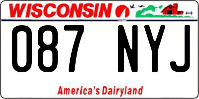 WI license plate 087NYJ