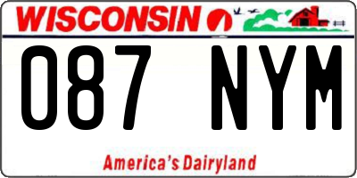 WI license plate 087NYM