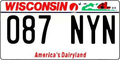 WI license plate 087NYN
