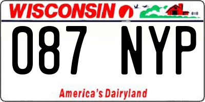 WI license plate 087NYP