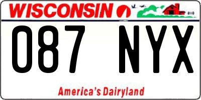 WI license plate 087NYX