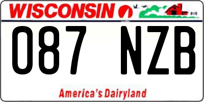 WI license plate 087NZB
