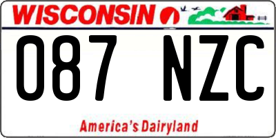 WI license plate 087NZC