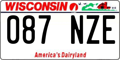 WI license plate 087NZE