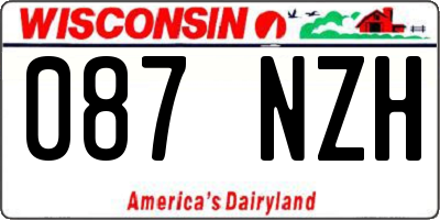 WI license plate 087NZH