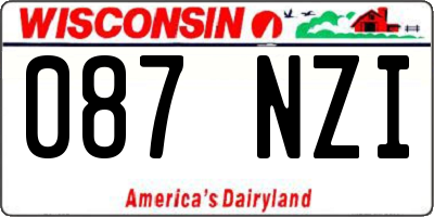 WI license plate 087NZI