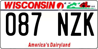 WI license plate 087NZK