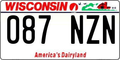 WI license plate 087NZN