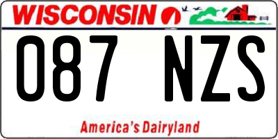WI license plate 087NZS
