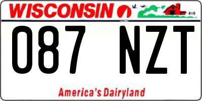 WI license plate 087NZT