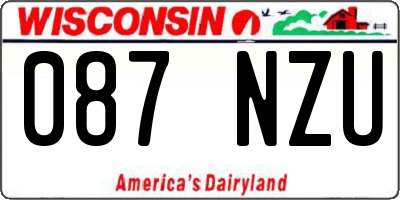 WI license plate 087NZU