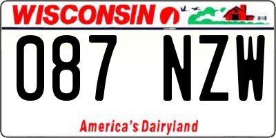 WI license plate 087NZW