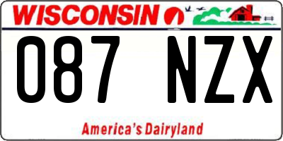 WI license plate 087NZX