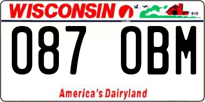 WI license plate 087OBM