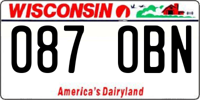 WI license plate 087OBN