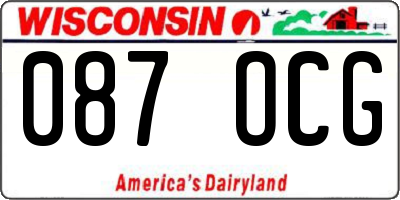 WI license plate 087OCG