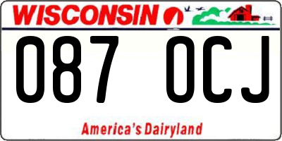 WI license plate 087OCJ