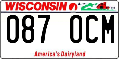 WI license plate 087OCM