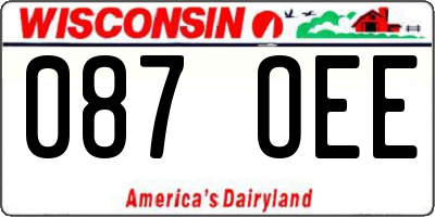 WI license plate 087OEE
