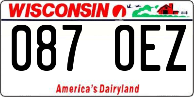 WI license plate 087OEZ
