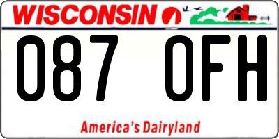 WI license plate 087OFH