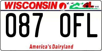 WI license plate 087OFL