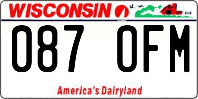 WI license plate 087OFM