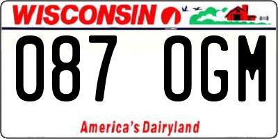 WI license plate 087OGM