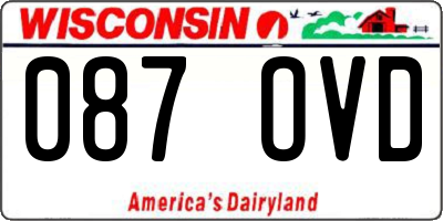 WI license plate 087OVD