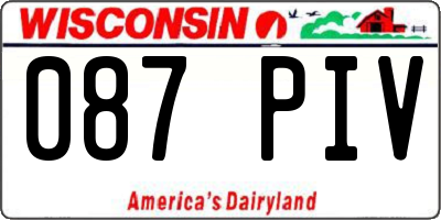 WI license plate 087PIV