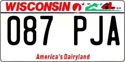 WI license plate 087PJA
