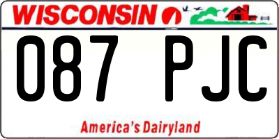WI license plate 087PJC