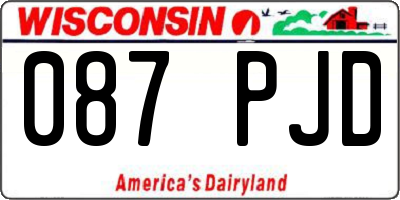 WI license plate 087PJD