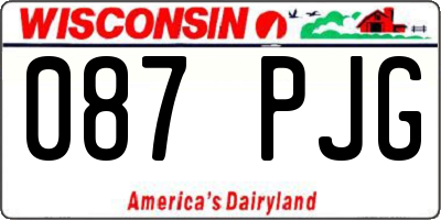 WI license plate 087PJG
