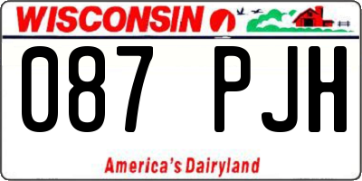 WI license plate 087PJH