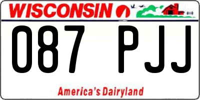 WI license plate 087PJJ