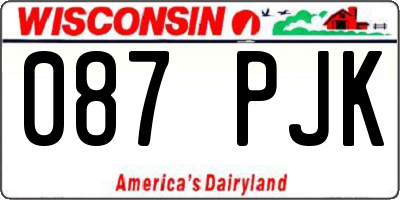 WI license plate 087PJK