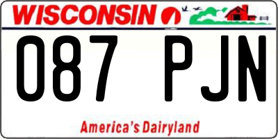 WI license plate 087PJN