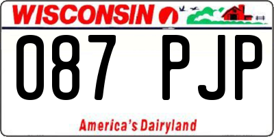 WI license plate 087PJP