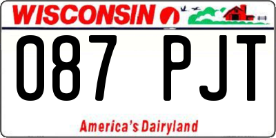 WI license plate 087PJT