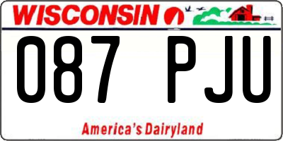 WI license plate 087PJU