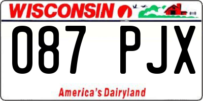 WI license plate 087PJX