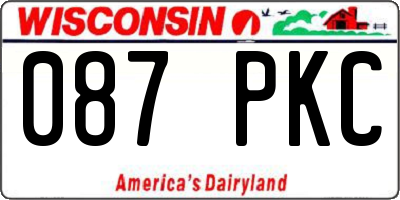 WI license plate 087PKC