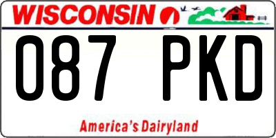 WI license plate 087PKD