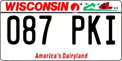 WI license plate 087PKI