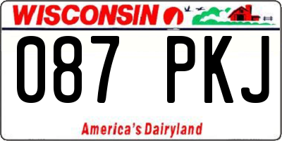 WI license plate 087PKJ